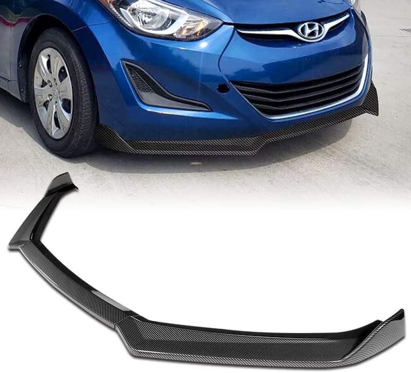 DriftX Performance, Front Bumper Spoiler Splitter Lip fit for Compatible with 2011-2013 Hyundai Elantra Sedan Front Bumper Spoiler Splitter Lip (Painted Black)