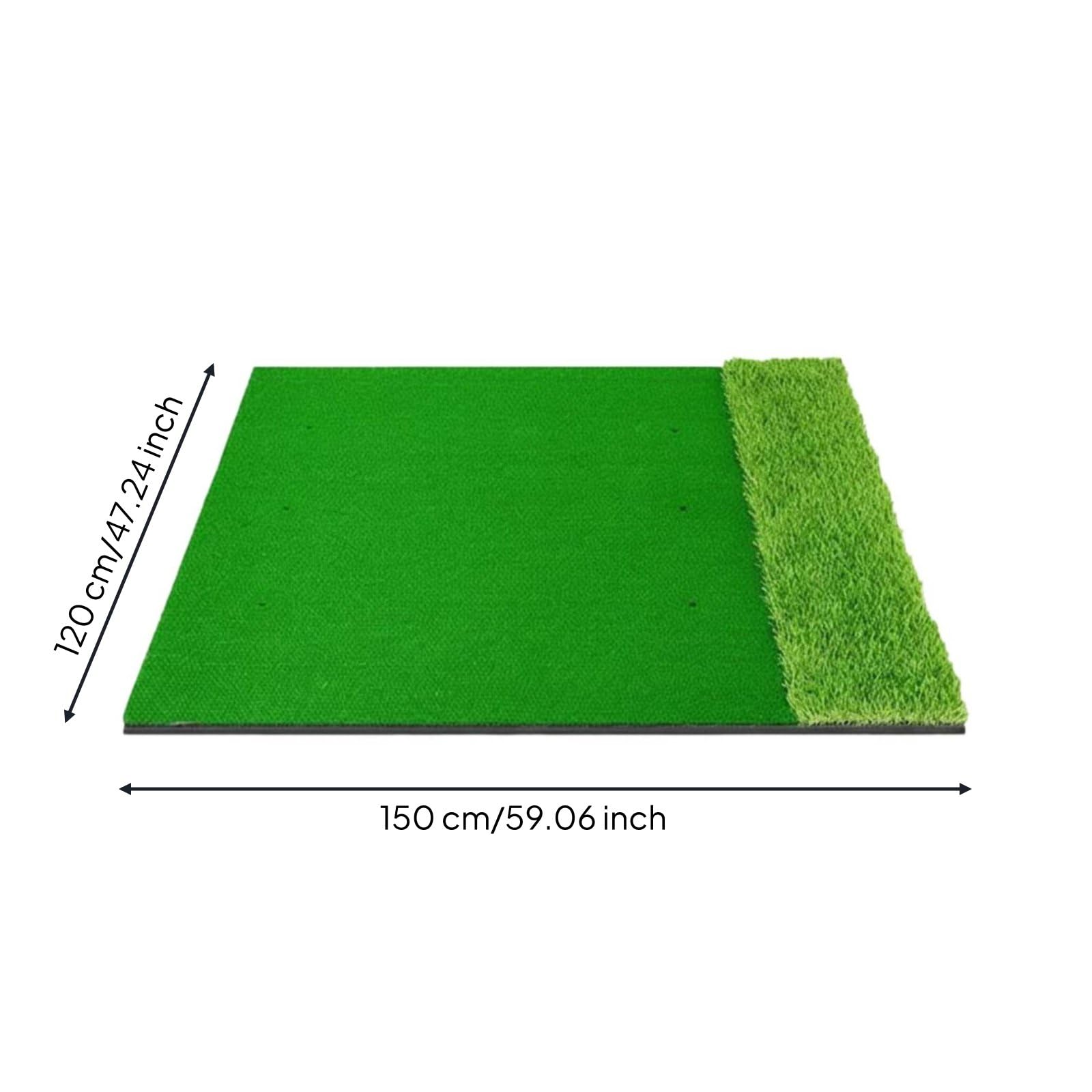 Baoblaze Alfombra de Entrenamiento de Golf Tapete Práctica Colchón Golpeo Base EVA Capa Estable Que No Se Mueve Césped Artificial Adecuada para Entrenamiento, 120 150cm, PP-Pasto Largo