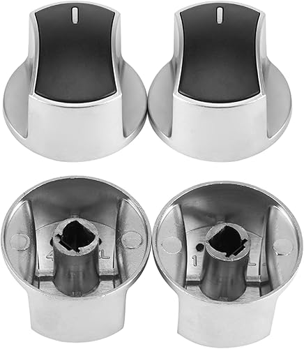 Miniatura 4 de 2 unids universal de gas, estufa de cocina bouton cuatro ariston aleación de zinc interruptor giratorio 0.315 in perillas de control de parte