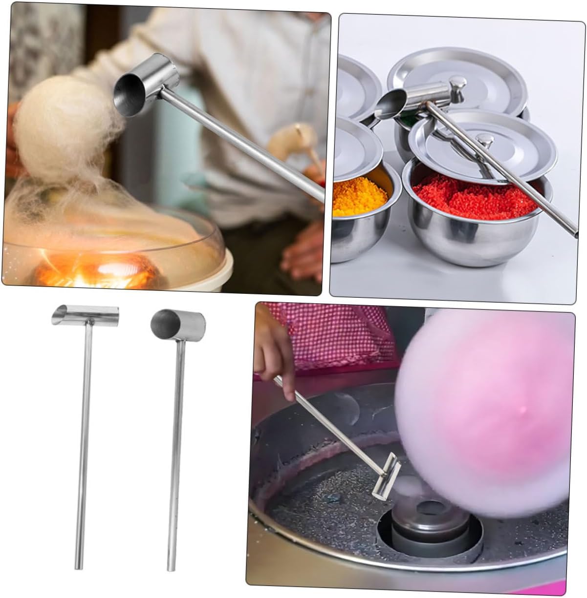 Ciieeo 2pcs Marshmallow Sugar Scoop for Candy Making Sugar Spoon for Kitchen Use Easy to Clean and Portable Floss