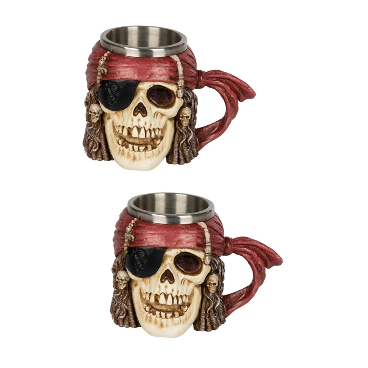 PRETYZOOM 2 Piezas De Copa De Calavera Pirata Vasos De Pinta Taza De Café De Calavera Jarra De Cerveza Esqueleto Taza De Halloween De Cerveza s De Agua De Leche Jarra Pirata