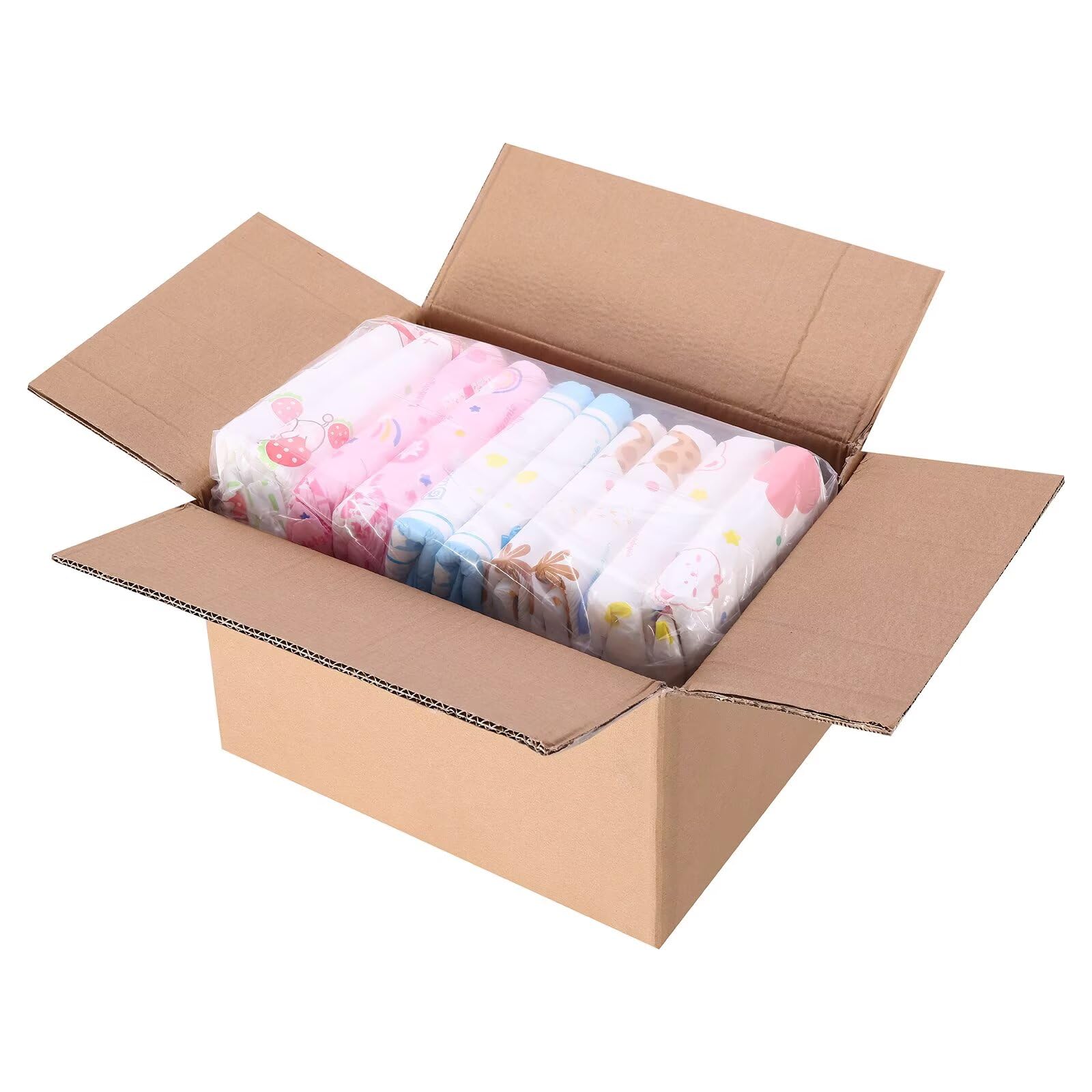 Landofgenie Pañales para Adultos con Diseños 10 Unidades (5 Diseños, 2 Unidades cada uno) Protección Nocturna y Antifugas - Ultraabsorbentes con Lengüetas (Talla Grande 36 "- 46")