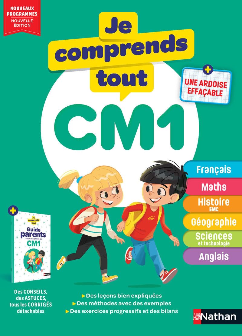 Je comprends tout CM1: Avec le Guide parents, aider son enfant au CM1 + une ardoise effaçable