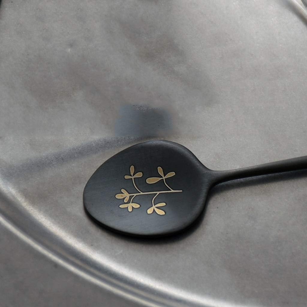 Spoon Coffee Spoon Coffee stir Spoon Matte Mirror Stainless Steel Honey stir Coffee Scoop Measuring Spoon Twist Spoons Stainless Steel Tablespoon Soup Spoon (Size : 6pack) ()