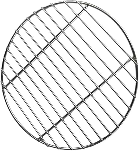 Hemoton Malla redonda de acero inoxidable de 10 pulgadas para barbacoa, camping, hogar, parrilla, corte portátil, apto para horno al aire libre