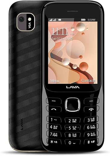Lava Gem 2025 Dual Sim Keypad Phone (2.8" Display, Camera &amp; Flash) | 2575mAh Smart AI Powerful Battery | Wireless FM &amp; Rec...