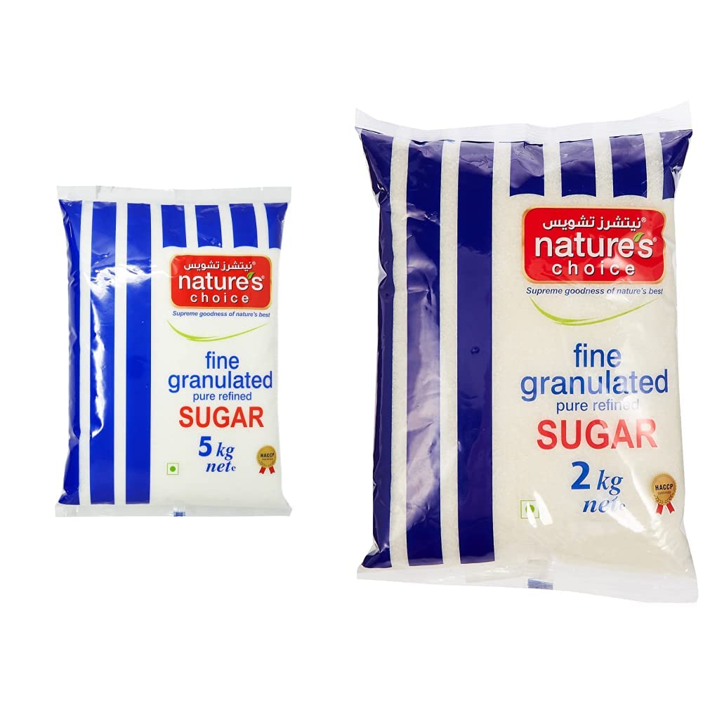 Natures ChoiceFine Granulated Sugar - 5 kg & Fine Granulated Sugar - 2 Kg