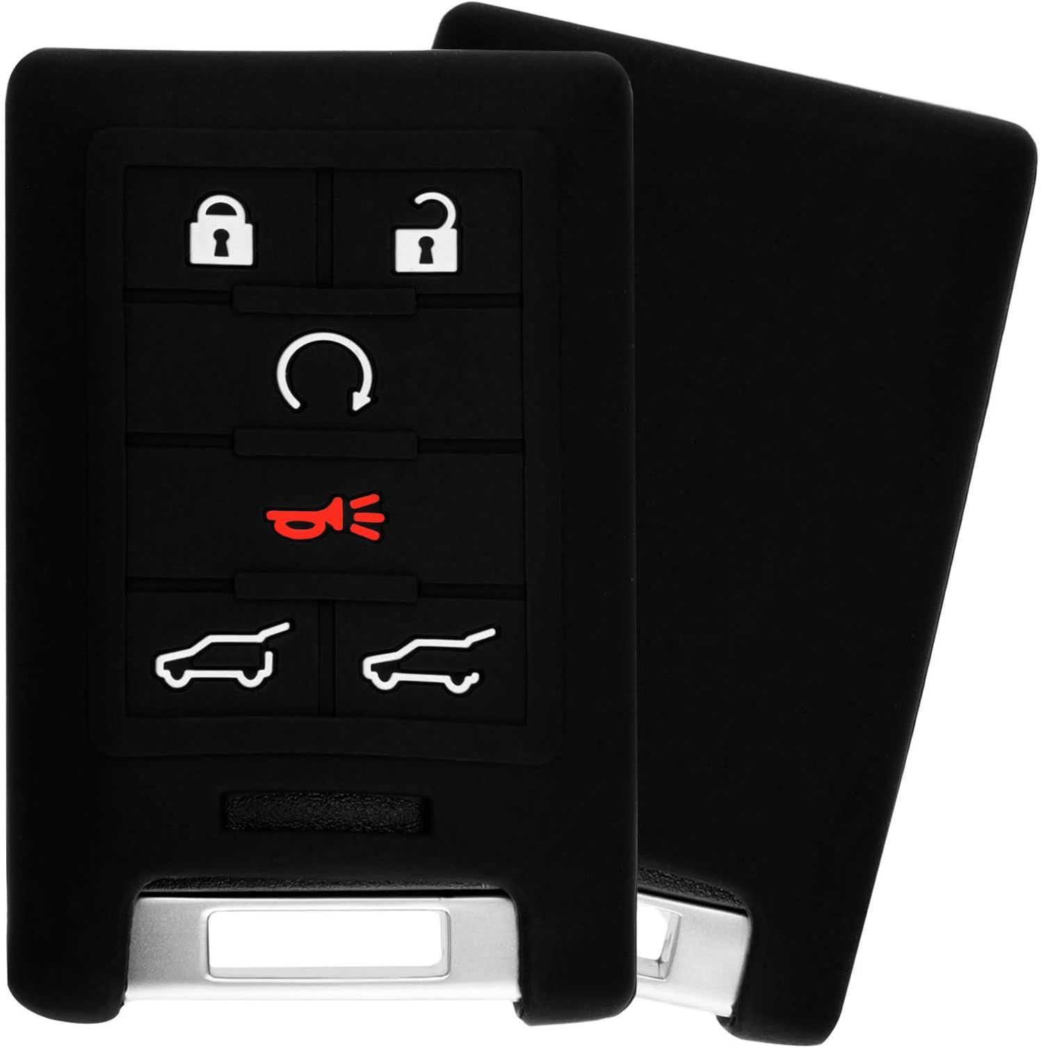 KeyGuardz Keyless Remote Car Smart Key Fob Outer Shell Cover Soft Rubber Case for Cadillac Escalade