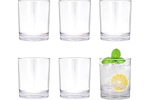 REALWAY 12 oz Shatterproof & Unbreakable Cocktail Glasses: Crystal Clear Durable Drinking...