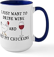 Vista 31 de CafePress Chicken Whisperer - Taza grande de cerámica (15.0 fl oz)