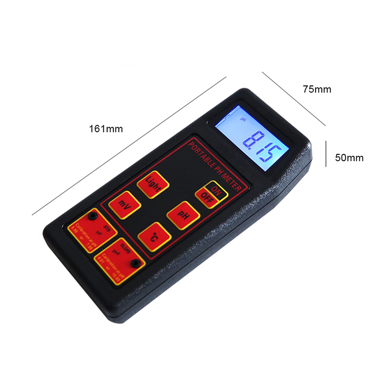 Monitor Digital de Temperatura de PH ORP ORP 3 en 1 Probador de Calidad de Agua Potable de Acuario Medidor de ORP de PH de sonda BNC reemplazable, Utilizado en Laboratorios,acuicultura