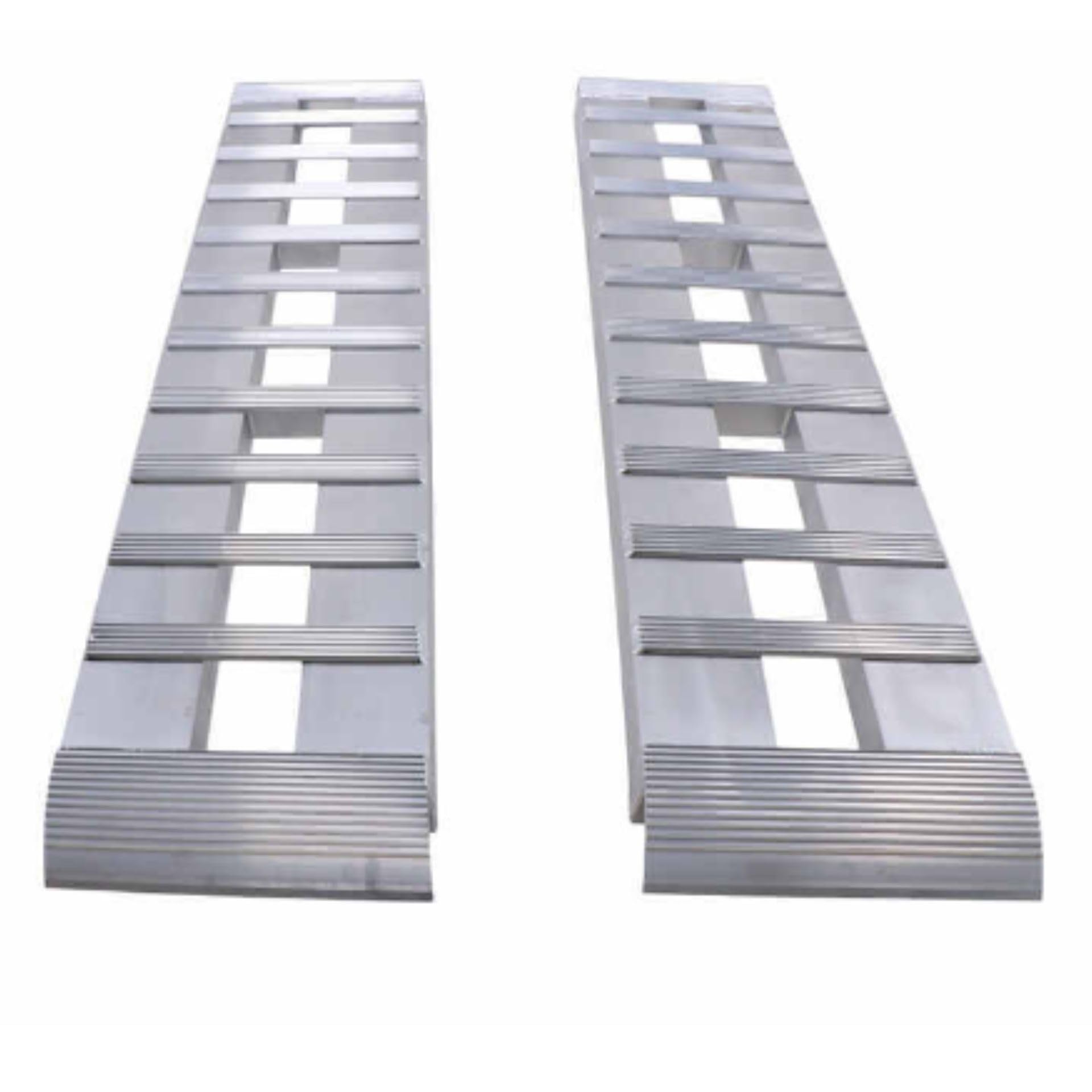 GEN-Y Hitch Heavy Duty Aluminum Loading Ramps - Set of 2, 8 Feet Long x 15 Inches Wide, 10000 lbs Capacity, Hybrid Hook and Plate Ends, Serrated Cross Rungs for Maximum Traction