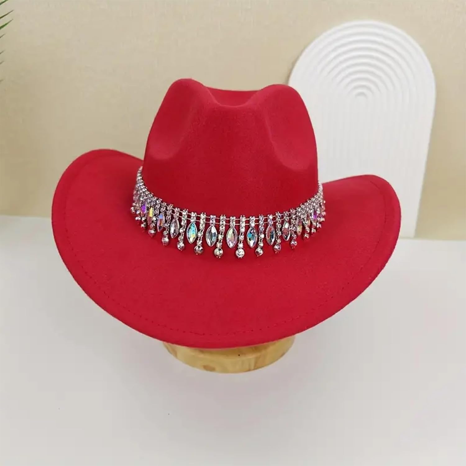 Women Men Cowboy Hat, Cowgirl Outfits for Women Rhinestone Jazz Cap Wedding Hat for Cosplay Disco Music Party