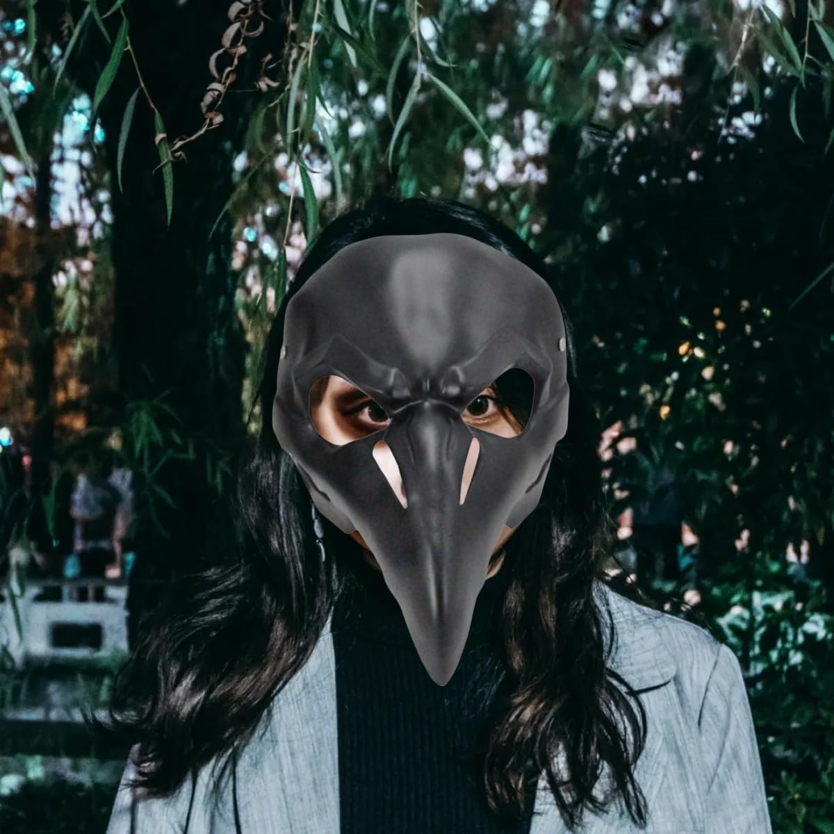 2023 Halloween Mask Resin Watching Death Mask Pioneer Iron Crow Punk Bird Mouth Doctor Mask