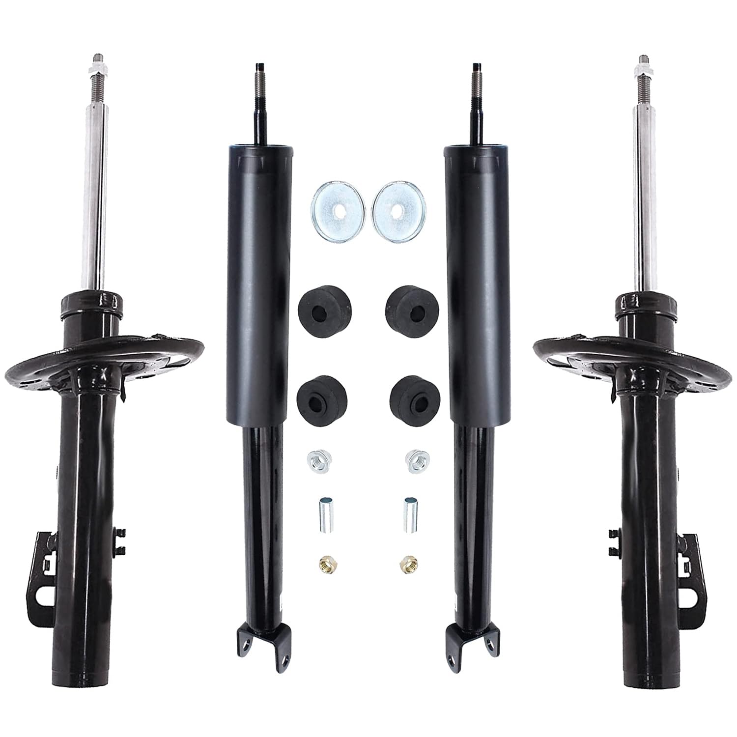 Detroit Axle - 4pc Shock Absorbers for 10-12 Ford Taurus Lincoln MKS