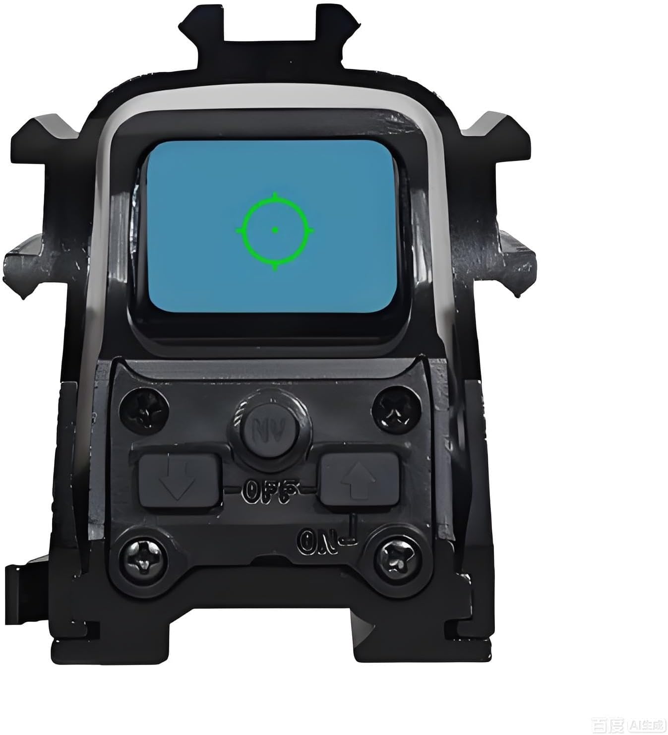 553KR Green Dot Holographic Sight with Red Laser Calibrator Sight，Integrate QD Quick Release/Detach Base，Metal Optic Reflex Scope with Top/Side Rail Mount，Fits for Standard 20mm Pic Rail Mounting