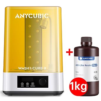 ANYCUBIC Wash and Cure 3 Station and ABS-Like Resin Pro 2 3D Resin, Grey 1KG