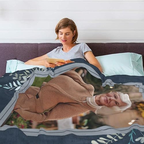 Miniatura 7 de Wominkbby - Manta personalizada con texto en la imagen, manta de franela de forro polar para Navidad, Halloween, Año Nuevo, regalo para sofá,