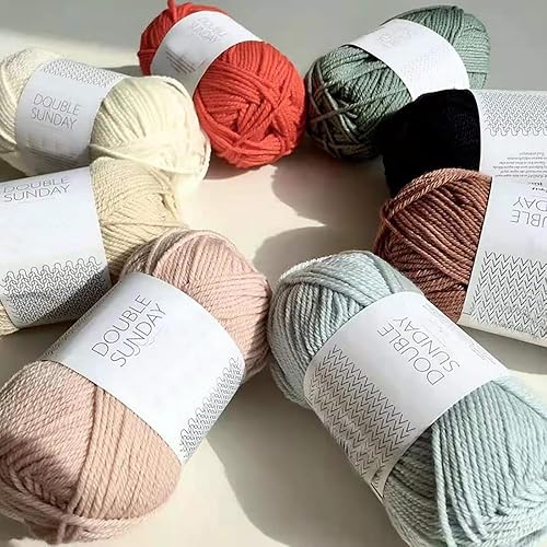 Miniatura 5 de Double Sunday - Hilo de invierno 100 % de lana merina, peso medio, suave y cálido, para tejer a mano y hacer ganchillo, suéteres, cárdigans,