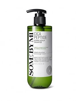 SOME BY MI Cica Peptide Derma Scalp Shampoo 9.63 fl oz Strengthening Shampoo for Thinning Hair & Sensitive Scalp Hydrating, Soothing Korean Haircare