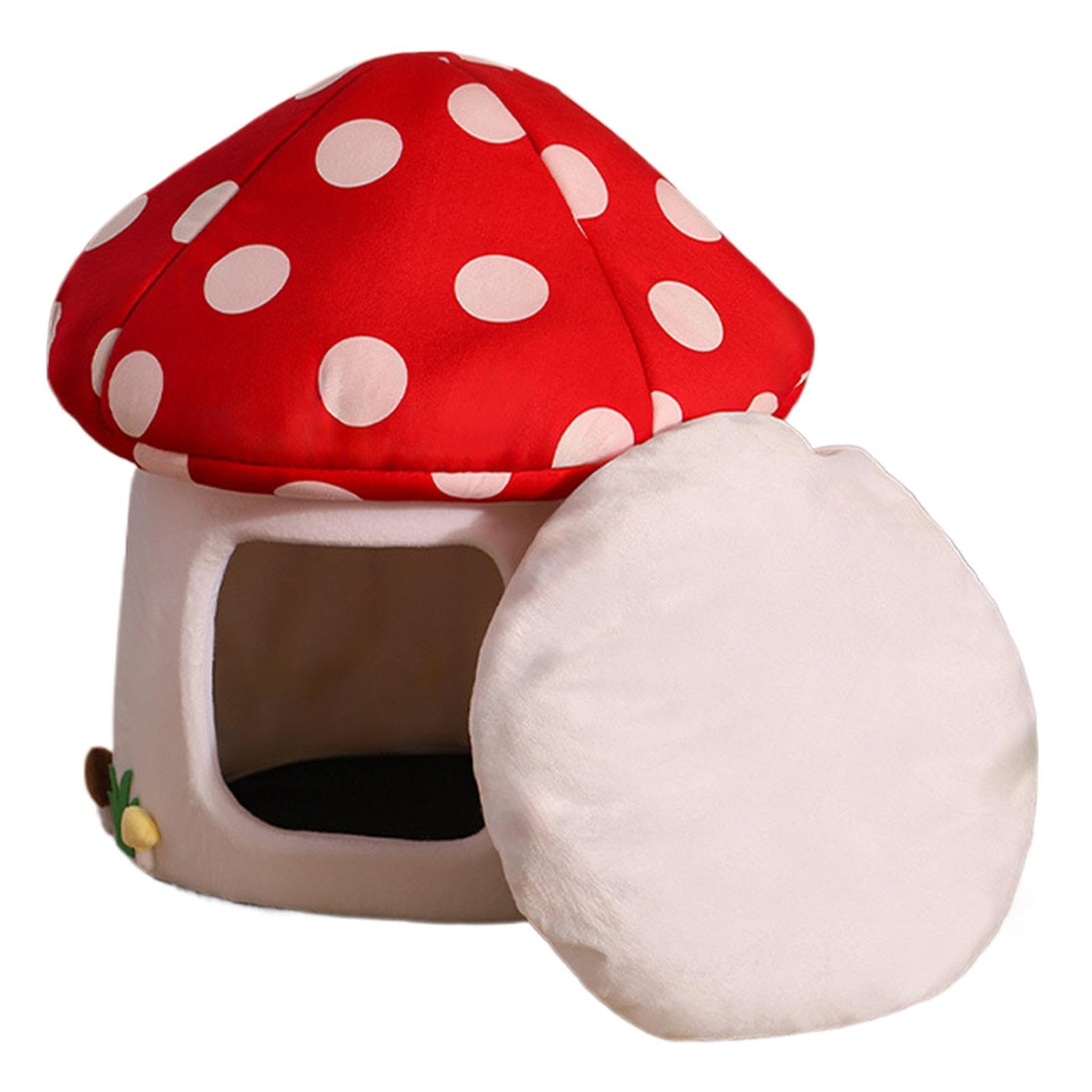 Cuccia per animali domestici, calda cuccia per animali domestici, grotta semi-chiusa, cuccia per cuccioli di piccola taglia, calda e portatile, per cani di piccola taglia e gatti