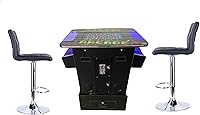Vista 2 de Tamaño completo de grado comercial Riser Combo Cocktail Arcade Machine 2 jugadores Retro 412 juegos 22 pulgadas pantalla LCD vidrio templado 2