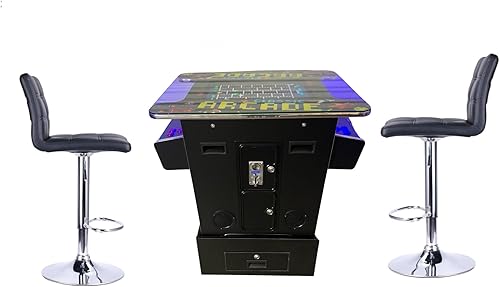Miniatura 2 de Tamaño completo de grado comercial Riser Combo Cocktail Arcade Machine 2 jugadores Retro 412 juegos 22 pulgadas pantalla LCD vidrio templado 2
