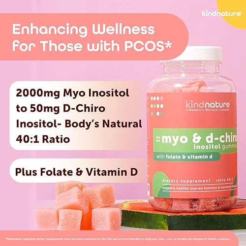 Miniatura 2 de Kind Nature - Paquete de bienestar de mio-inositol y vitamina B2, equilibrio hormonal, alivio de migraña y gomitas de apoyo energético