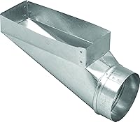Imperial GV0650 Duct End Boot 3-1/4 x 10 x 4 Inch Galvanized HVAC Register Boot - Right-Angle Transition
