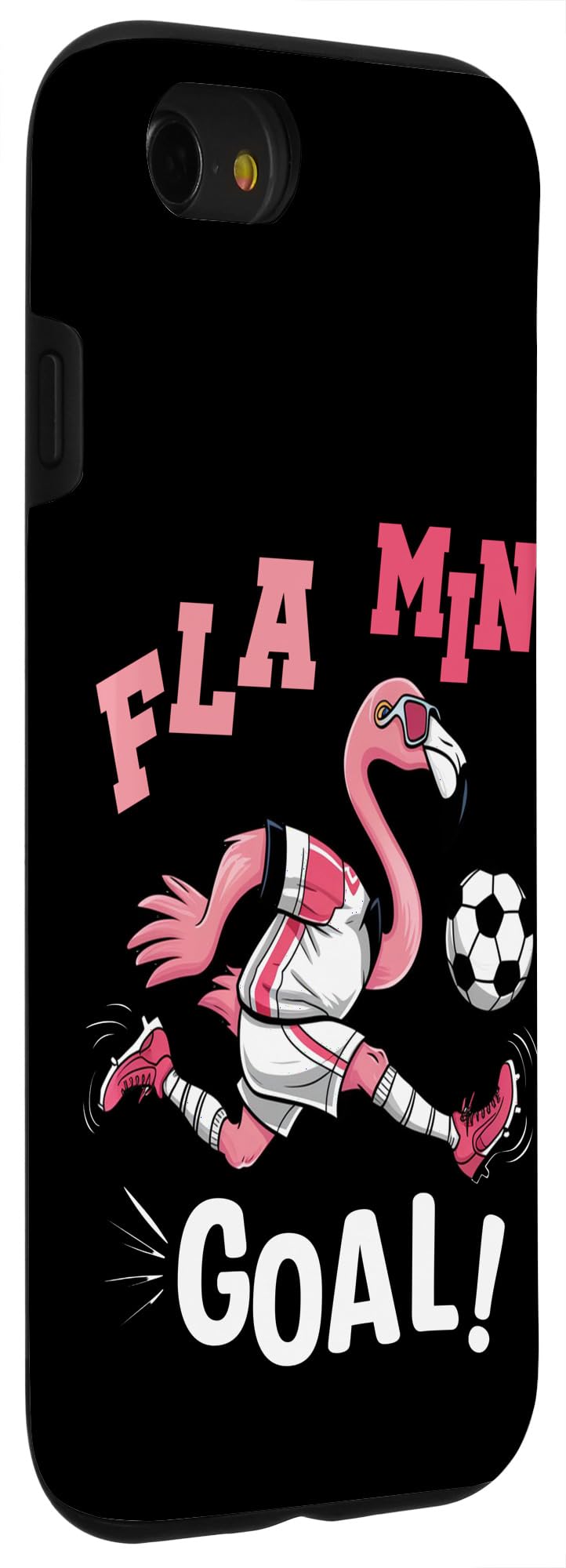 Flamingo Playing Football FLA MIN GOAL Soccer Football Case for iPhone SE (2020) / 7/8 - Image 3