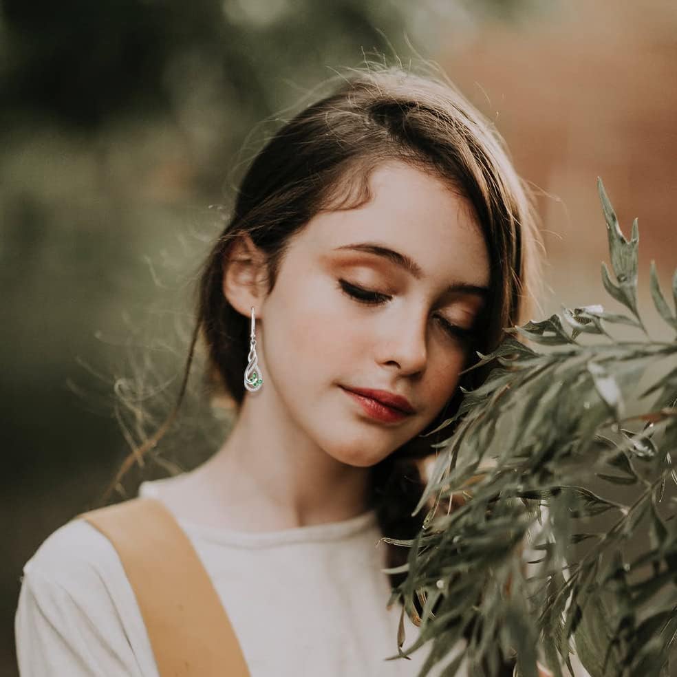 JO WISDOM Earrings for Women,925 Sterling Silver Infinity Butterfly Dangle & Drop Earrings with AAA Cubic Zirconia - Image 2