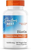 Vista 1 de Doctor's Best Biotina para apoyar el cabello, la piel, las uñas, 120