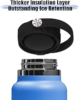 Vista 4 de Tapa aislante para Hydroflask de boca ancha, 32, 40, 64 onzas, mango flexible superior para accesorios de tapa Hydro Flask y ThermoFlask, Simple