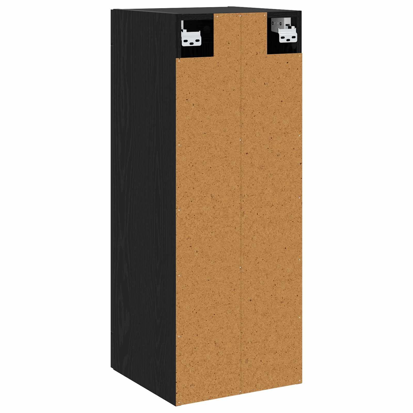 Armadio da parete in rovere nero, 34,5 x 34 x 90 cm, in legno