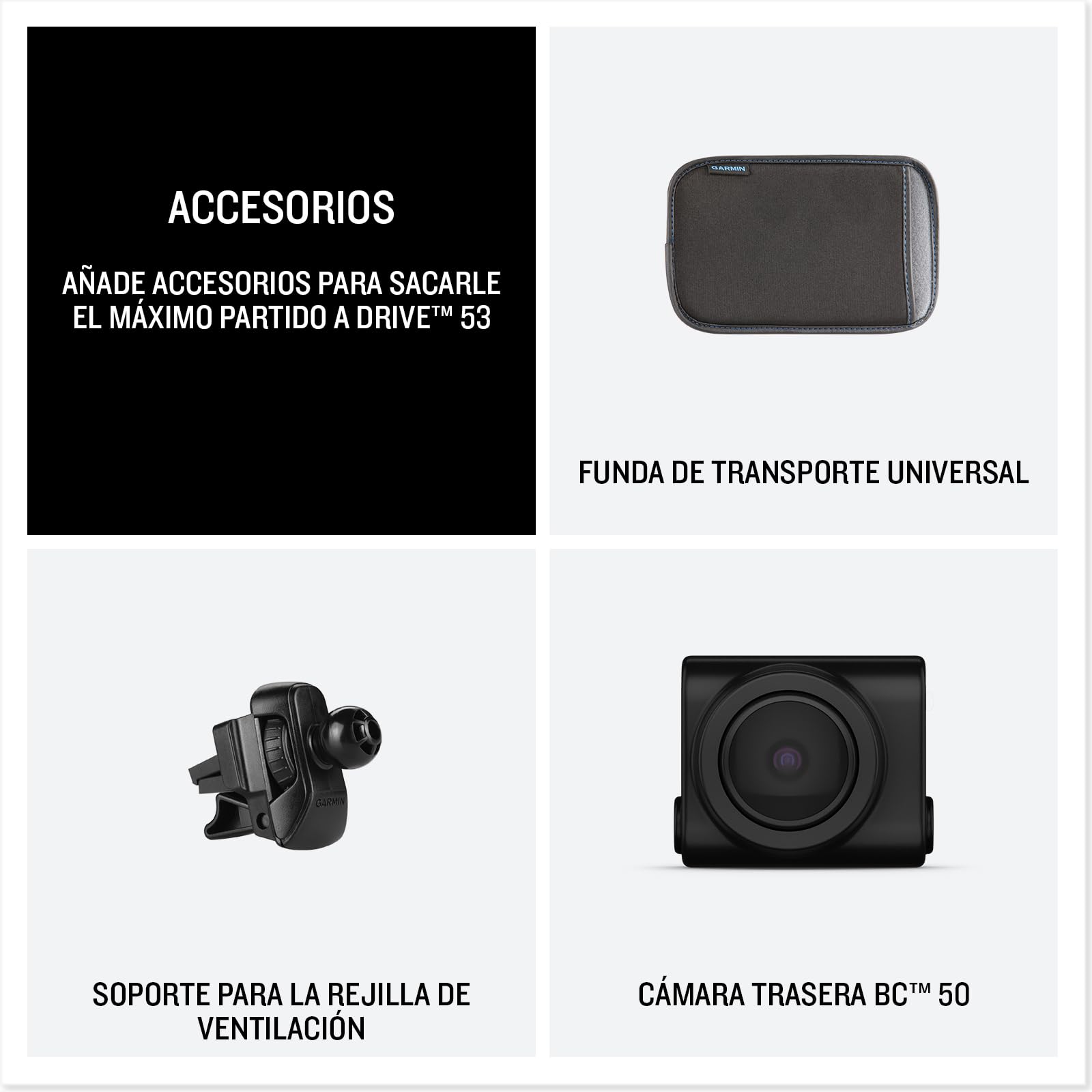 Garmin Drive 53 EU - Navegador GPS con mapas de por Vida, Pantalla de 5'' de Alta resolución y tráfico en Directo