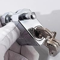 Vista 5 de D-Shaped Heavy Duty stainless steel padlock with key,high security shipping container padlocks,bolt cutter proof lock,10mm Thick large padlock for