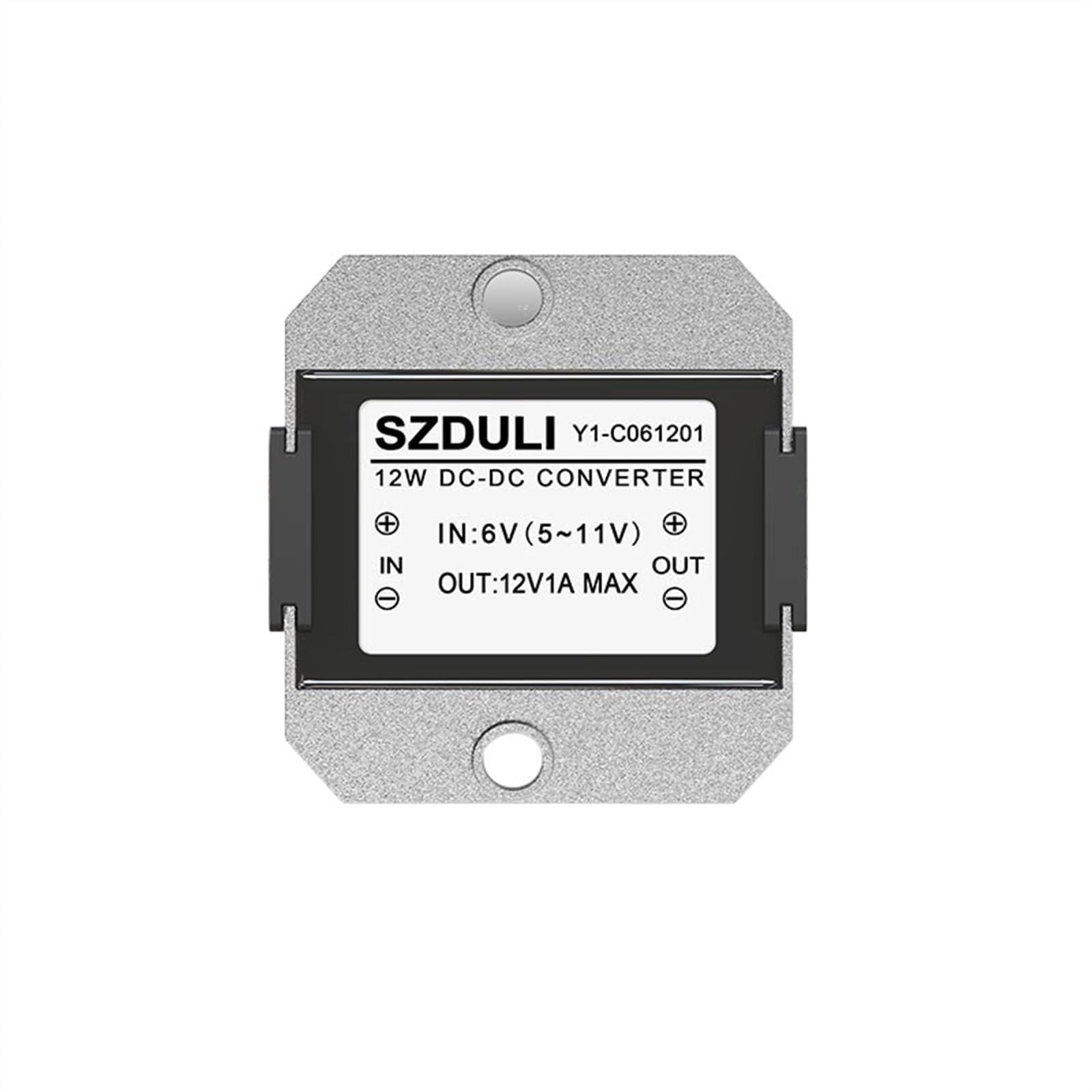 6V to 12V DC Power Converter 5V 6V 8V 10V to 12V Vehicle Power Transformer Module Booster Waterproof(5-11V to 12V 1A)