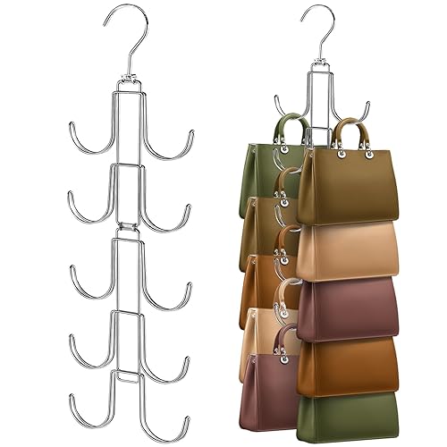 Purse Organizer for Closet, Upgraded Purse Hanger with 10 Big