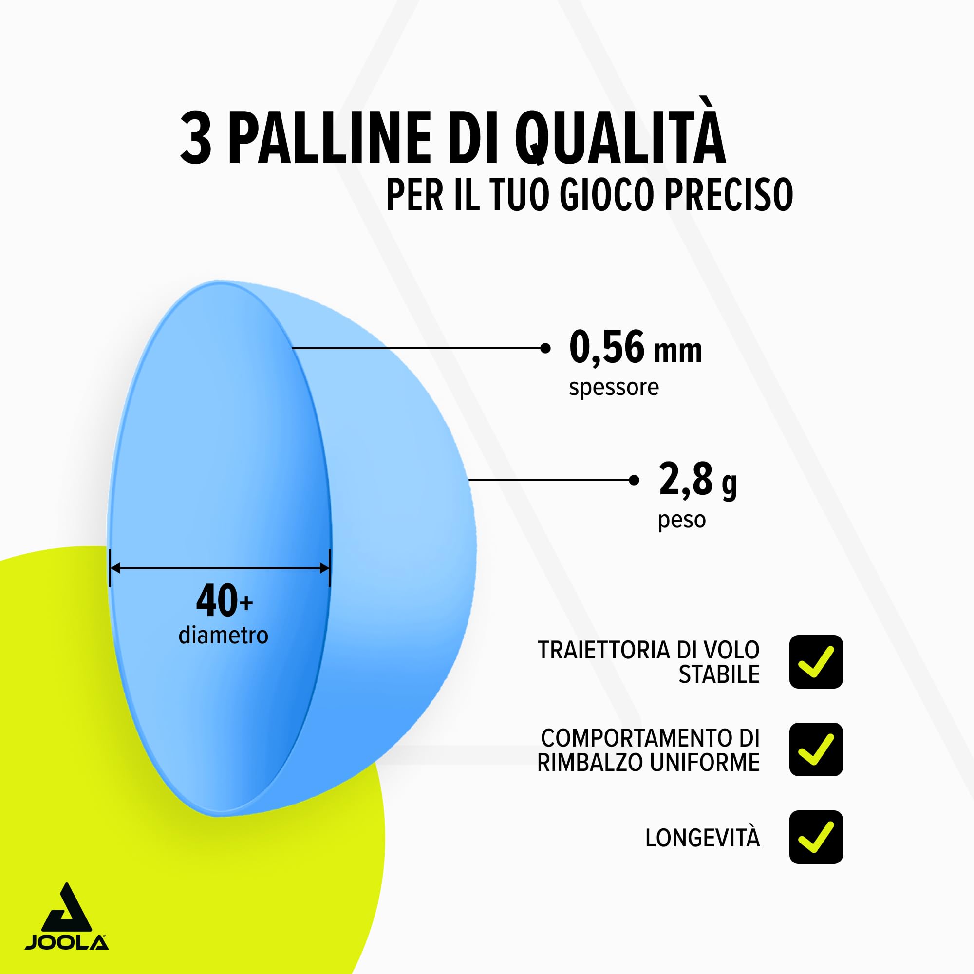 JOOLA Set da ping pong Colorato, Multicolore