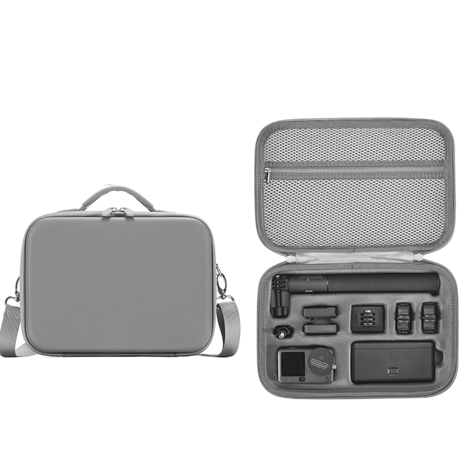 Étui de Transport pour DJI Osmo Action 6, Étui de Protection Sac de Voyage Sacoche à Main Sac à bandoulière Accessoires pour DJI Osmo Action 6 Adventure Combo (Grey)
