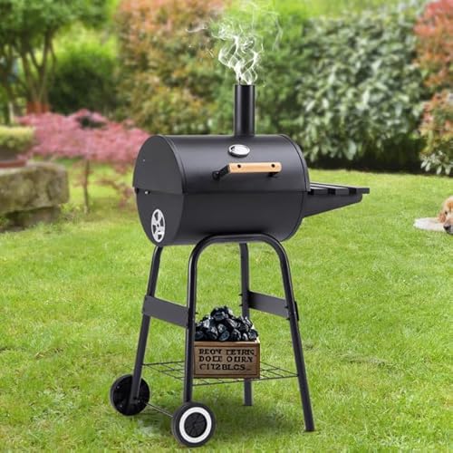 バーベキューコンロ bbqグリル 炭焼き 焚火台 燻製器 軽量 持ち運び便利 4-8人用 蓋付き キャンプ アウトドア 庭 ベランダ レジャー (big)