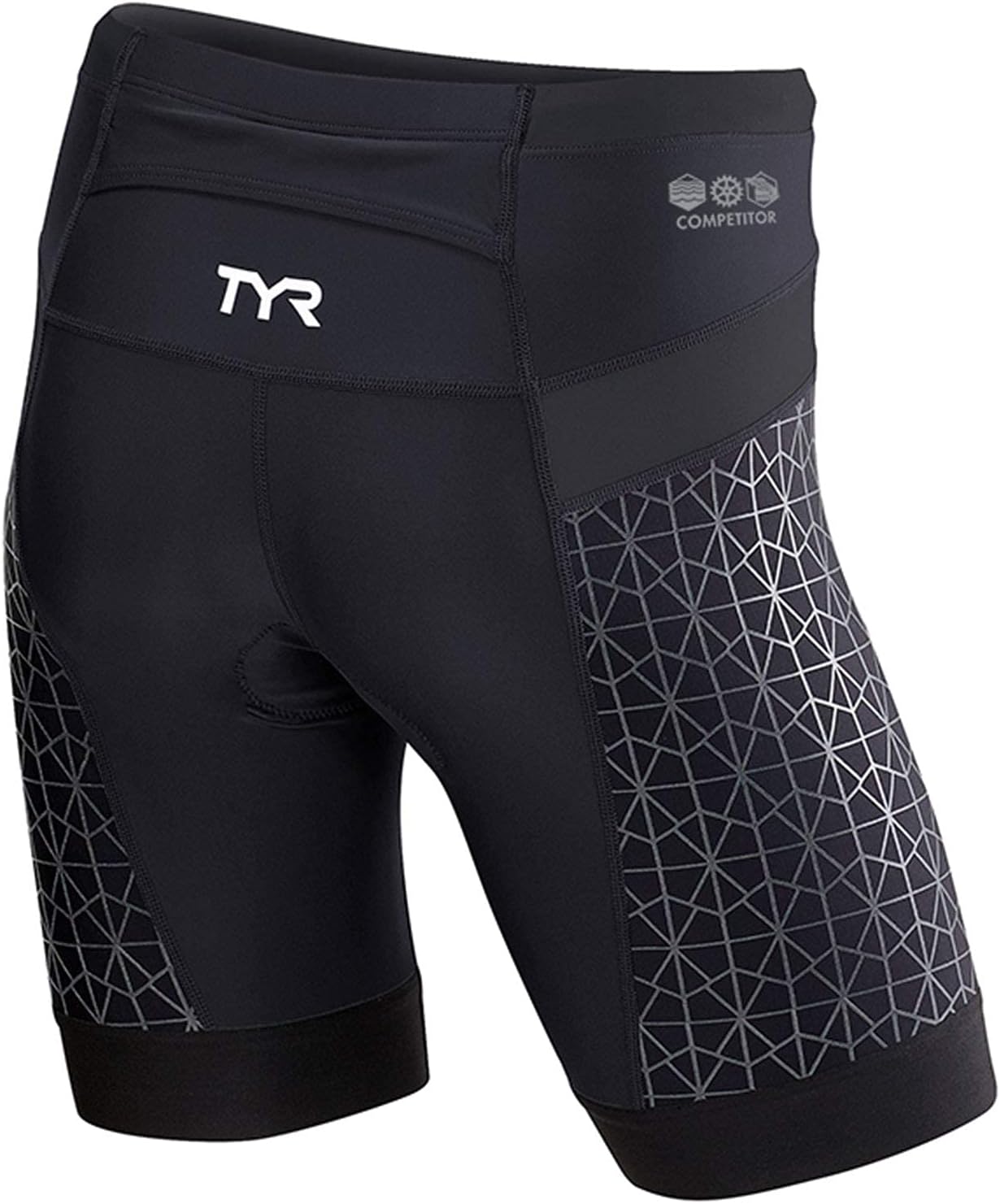 TYR RNCOM6A22XS M 9In Comp Tri Short Black/Black XS - Image 2
