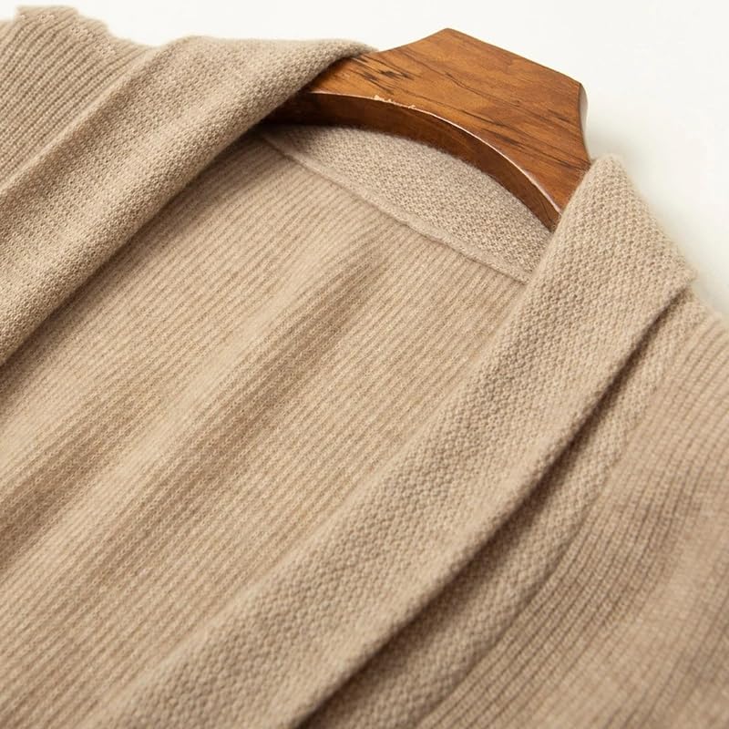 Suéter de cachemira para hombre, cárdigan de negocios, casual, talla grande, abrigo de punto