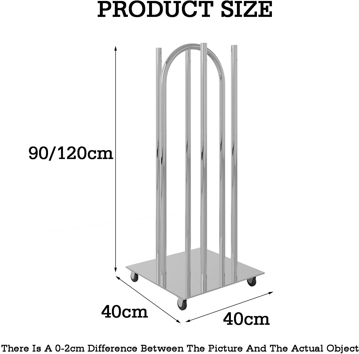 Universal 2 Side Storage Stacker Cart,Hanger Stacker for Closet Laundry Room Clothes Stores for Laundry Room Retail Store(Black,40x40x90cm)