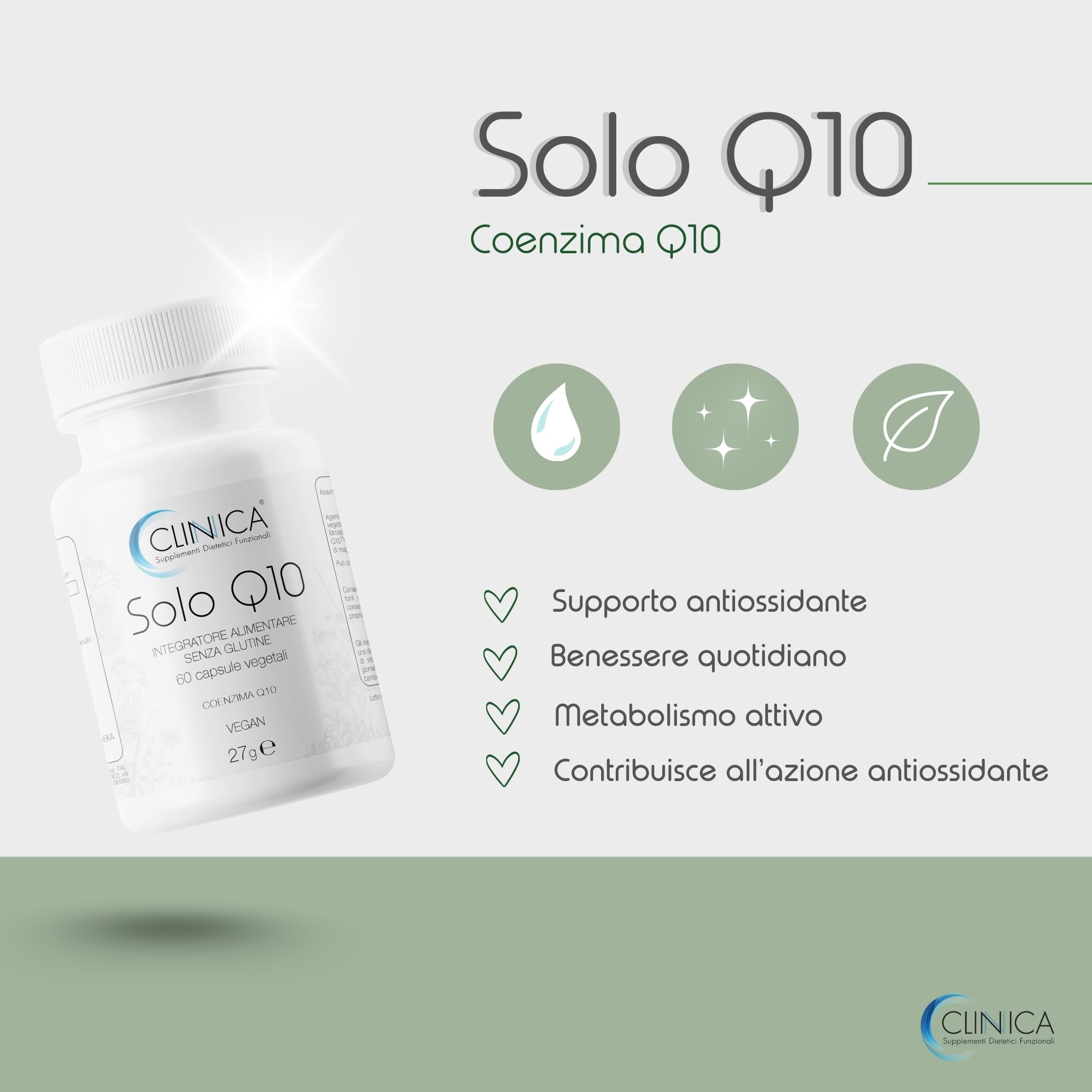 Coenzima Q10 Kaneka 100mg 60 Capsule Vegetali Integratore Coenzima Q10 di Alta Qualità Antiossidanti Integratori, Coq10 Vegan Senza Glutine