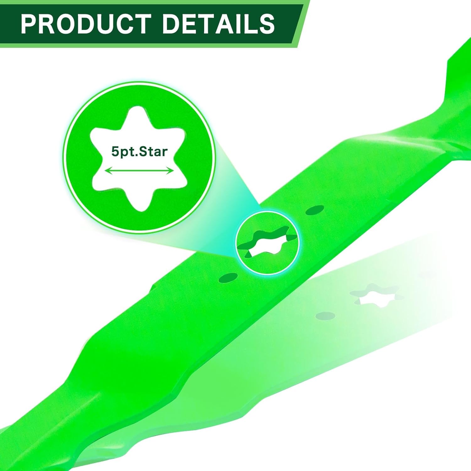 3 Pack Mower Mulching Blade Replaces OEM 742-0677 942-0677 742-0677B 742-0677A for 54 inch Deck MTD Cub Cad et Troy Bi lt Craft sman RZT SLT SLTX GT 1054 1554 L54 ZTL8000 Z6600 Lawn Mower