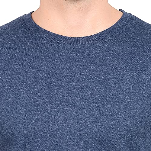Image of Josh Daniel Men's Plus Size Cotton Rich Round Neck Half Sleeve Solid T-Shirts - Pack of 3 (PLUS-SCRN-3-MA-NM-RBM, Maroon, Navy Blue & Royal Blue Melange)