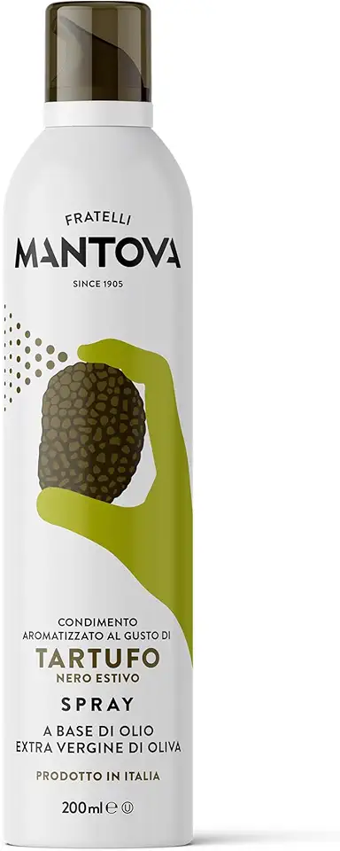 Azeite de Oliva Importado em Spray - Italiano - Tartufo - Trufa - Mantova - 200ml - Culinária - Alta Gastronomia - Praticidade na Cozinha - Sem Sujeira