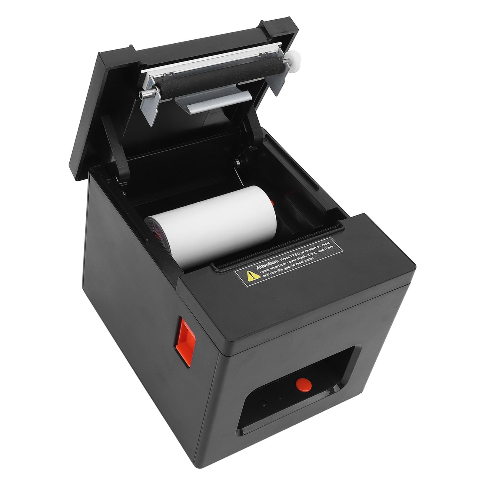 GOWENIC 80mm Thermal -Quittungsdrucker, POS -Quittungsdrucker mit USB- und Bluetooth -Verbindung, Unterstützung bei der Geldschublade, Grafikdruck (EU-Stecker)