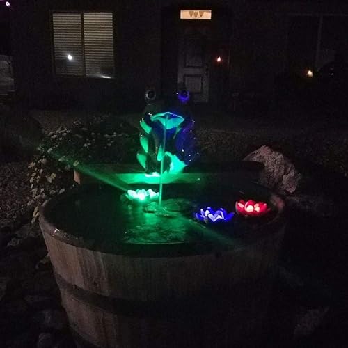 Miniatura 4 de Superdream Luces flotantes de lirio solar para decoración de estanques, 16"